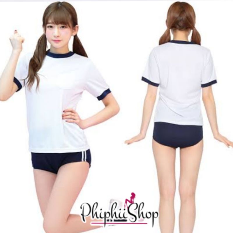 Cosplay Anime Seragam Olahraga Jepang Bulma Baju Renang Training Set Baju Celana