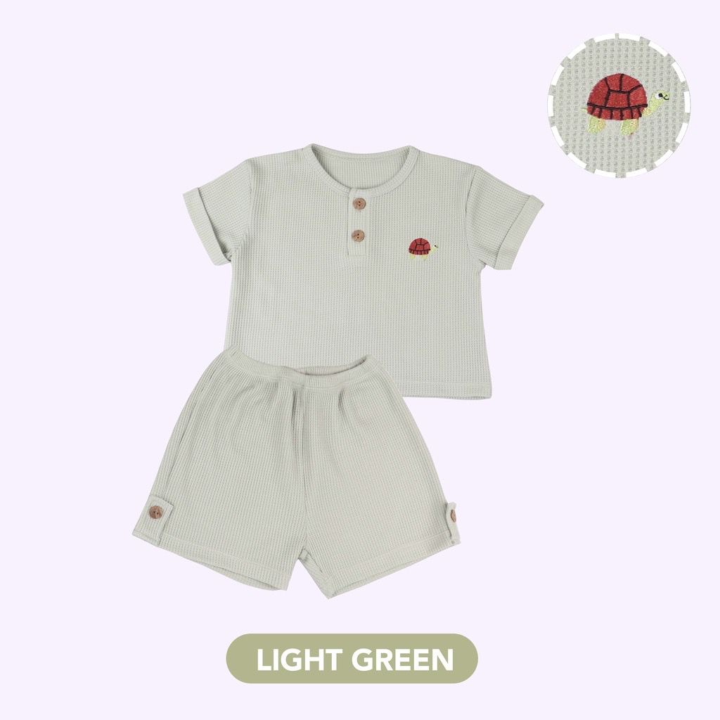 Mooi Shirt Waffle Set - Setelan Anak