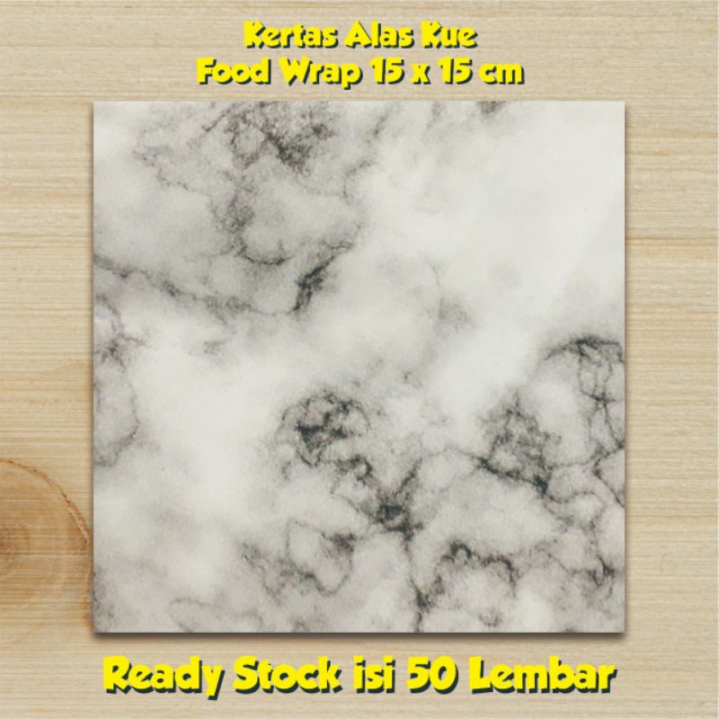 Kertas roti alas kue baking wrap paper motif marble style simple praktis  kekinian 50 lmbr