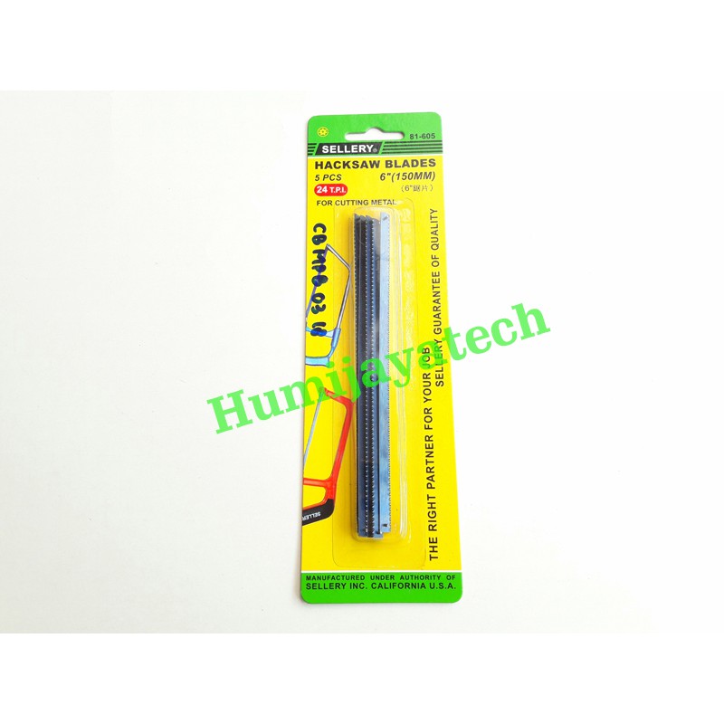 Mata Gergaji Mini Hacksaw Sellery / Mata Hacksaw / Isi Gergaji Besi / Mata Gergaji Besi