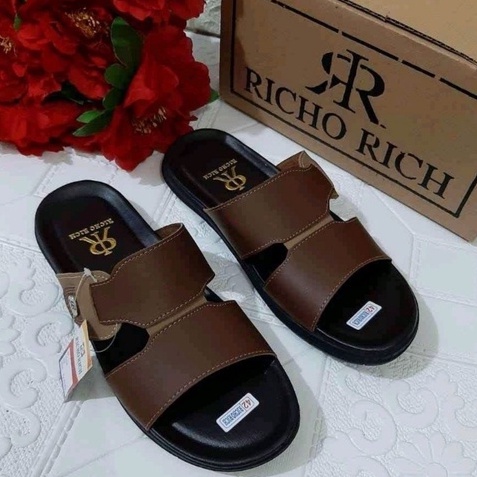 Sendal Pria Kekinian Slop Sandal Cowo Richo Rich