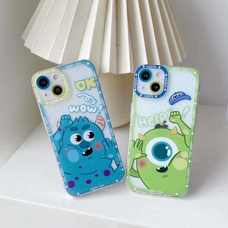 Soft Case TPU Motif Monster Kecil Untuk Compatible for iPhone 14 13 12 11 Pro Max SE 2020 X XR Xs Max iPhone 8 7 6 6s Plus 8p 7p Monster Mobile Phone Case Shockproof Bumper Soft TPU Cover