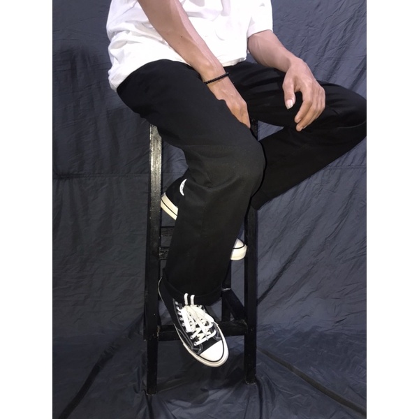 Transworld Celana panjang Chino Selvedge Legular fit Hitam &amp; Khaki