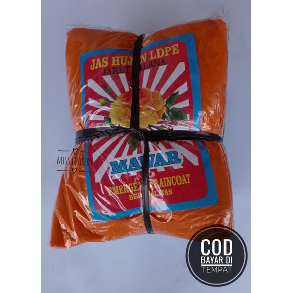 Jas Hujan Mantol Mantel Plastik Setelan Baju Celana Tebal(1tali=12pc) / mantel jaket celana