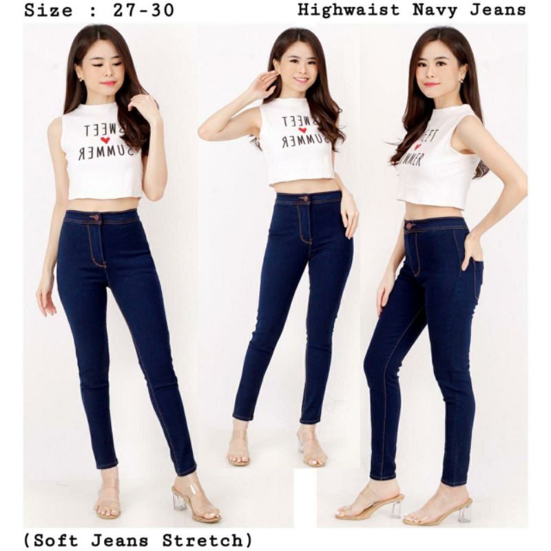 HW JEANS KEKINIAN HW JEANS / CELANA HIGHWAIST JEANS / HAIGH WAIST JEANS / HW MURAH PUTIH