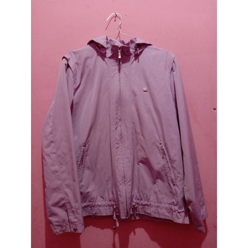 jaket lacoste warna lilac preloved bekas pl