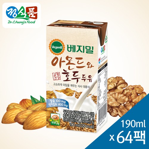 Jual VEGEMIL ALMOND MILK / KOREAN SOYMILK 190ML / SUSU ALMON KOREA