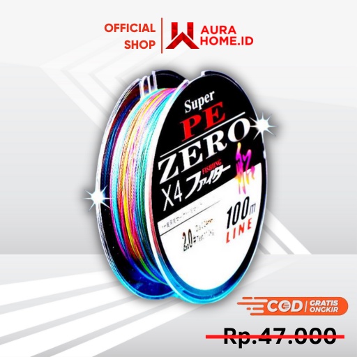 Senar Benang Tali Pancing Super PE 4 Braid Line 100 Meter / Tali Senar Pancing Terkuat Mudah Tenggel