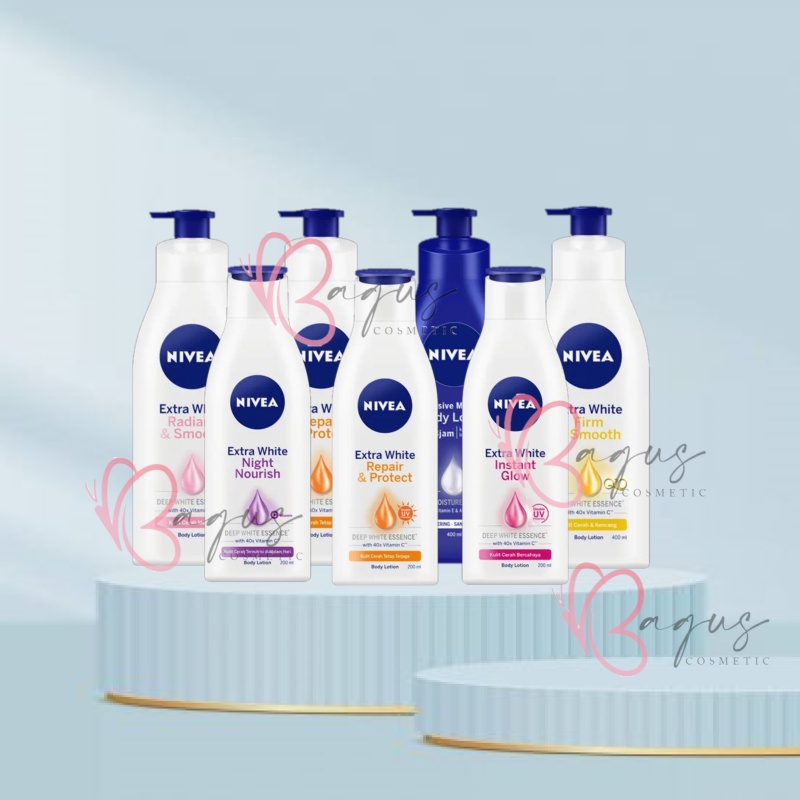 ⭐BAGUS⭐ NIVEA Body Lotion 400 200 100ml | Radiant Smooth | Instant Glow | Repair &amp; protect | Extra White | Moisture