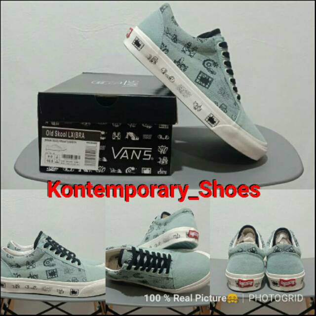 Sepatu Vans ERA LX BRAIN DEAD SILVER BLUE PREMIUM ORIGINAL BNIB IMPORT Kode Waffle ICC