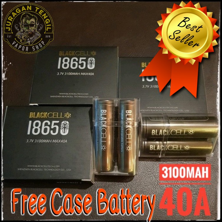 AUTHENTIC BLACKCELL 18650 BATTERY 3100 mAh 40A Black Cell blackcel