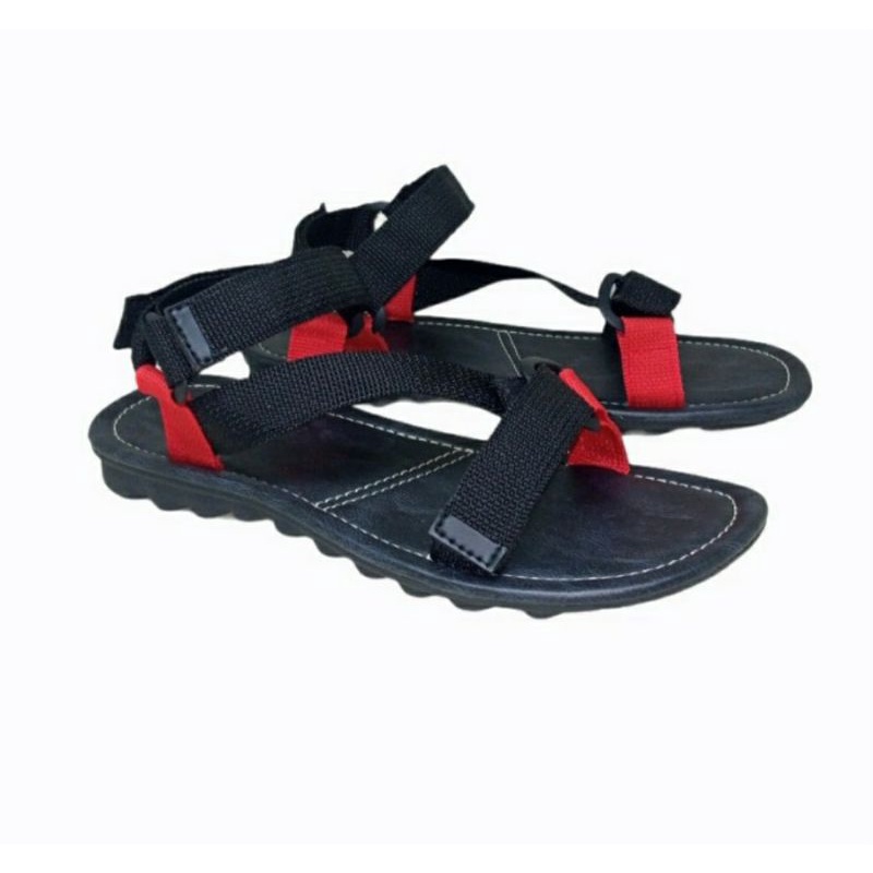 Sandal Gunung Pria HR-99 / Sandal Flat Tali Outdoor Kuat Awet / Sendal Petualang Terbaru Murah, 38