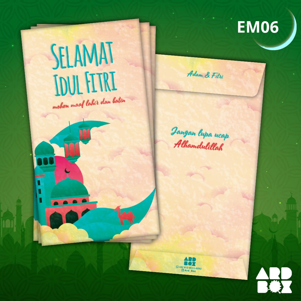 

Amplop Uang Angpao Lebaran Custom Hari Raya Idul Fitri Baru EM06