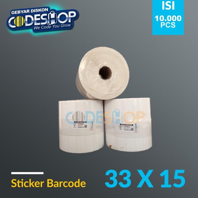 

] LABEL STICKER THERMAL 33X15 / 33 X 15 MM 3 LINE ISI 10.000 PCS 3 BARIS