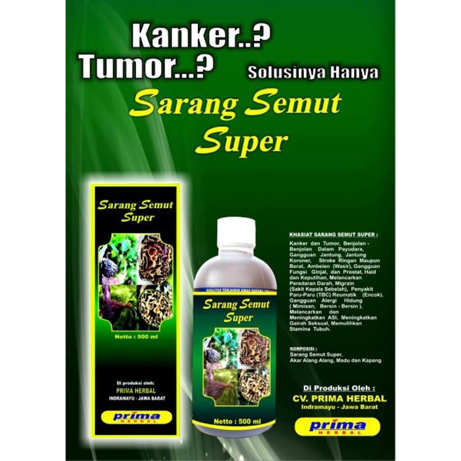 

SARANG SEMUT Super Prima Herbal - Obat Tumor & Kanker