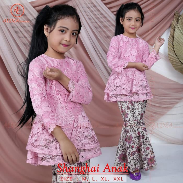 set kebaya shanghai anak berkualitas