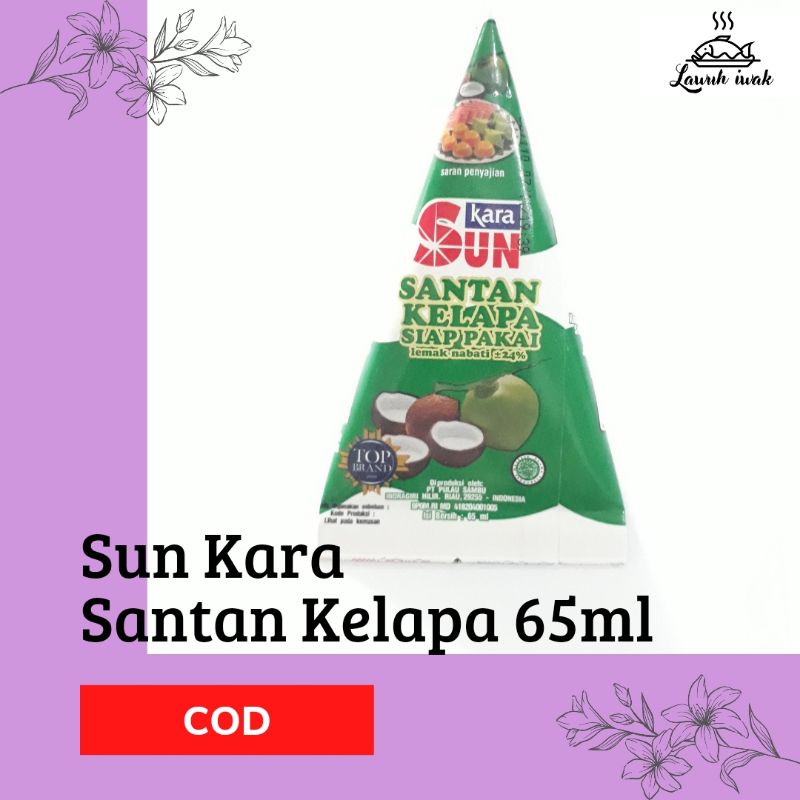 

Sun Kara Santan Kelapa Instan Santan Cair 65ml