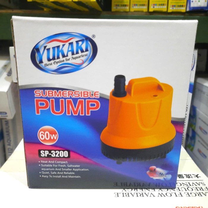Mesin Pompa Celup Aquarium Kolam Hidroponik YUKARI SP 3200 60 Watt 3200 L/H Hemat Listrik