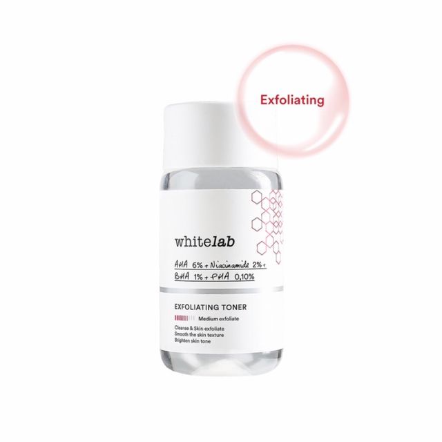 [COD] Whitelab Exfoliating Toner Formulasi Khusus untuk Tingkat Exfoliasi Medium dengan Kandungan Hydroxy Acid untuk Semua Jenis Kulit - BPOM 70 ML