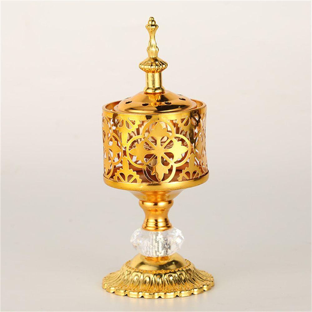 R-flower Arabian Incense Burner Gold Cendana Craft furnishing Dekorasi Kerajinan Rumah Diffuser