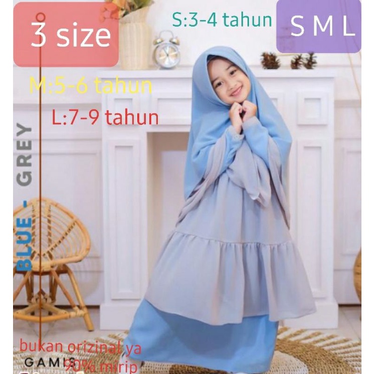 GAMIS ANAK/AISYAH KIDS/CERUTY BABYDOL/ 3 SIZE