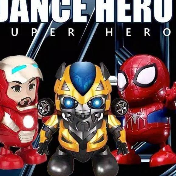 [ Murah ] VYR DANCING ROBOT - ROBOT JOGET-JOGET IRONMAN BUMBLEBEE SPIDERMAN ✅