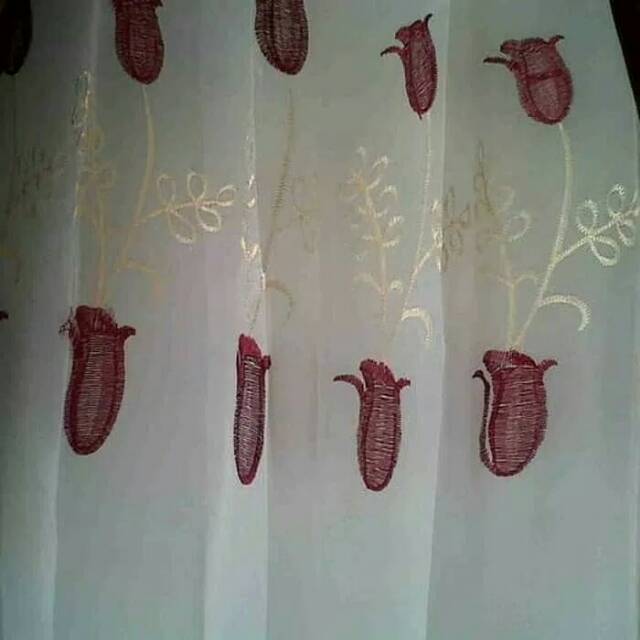 Vitrase Sifon Bordir - Gorden Vitrase - Vitrase import - Vitras jendela