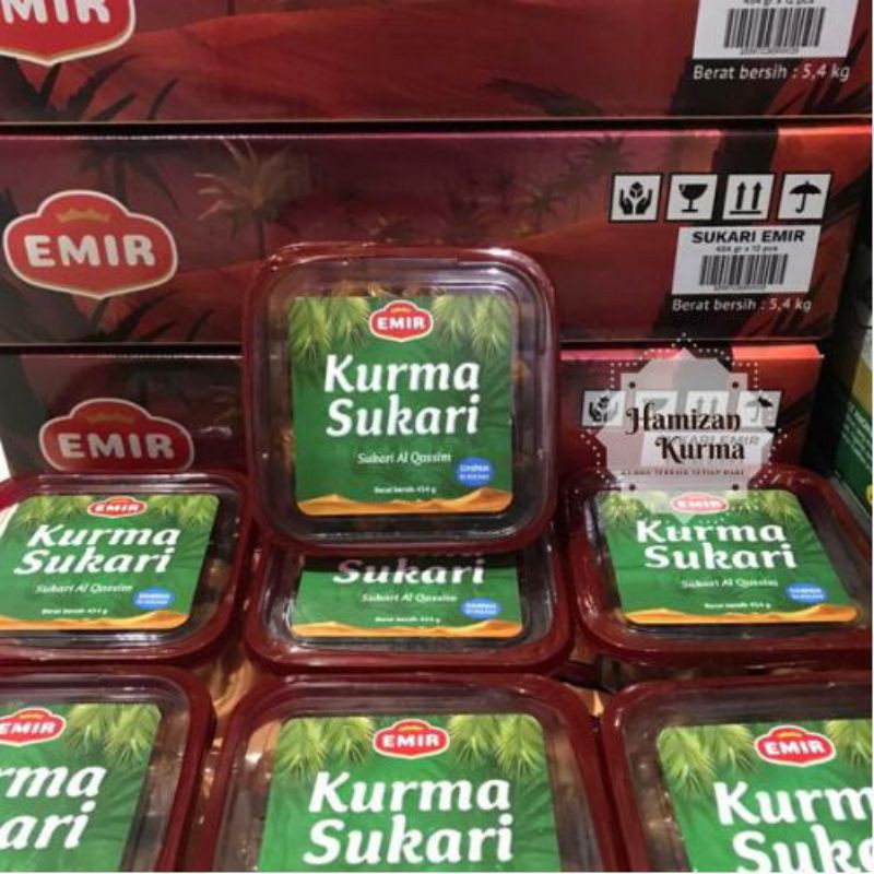 

Kurma Sukari Emir Dus Isi 12 Pack 454 gr