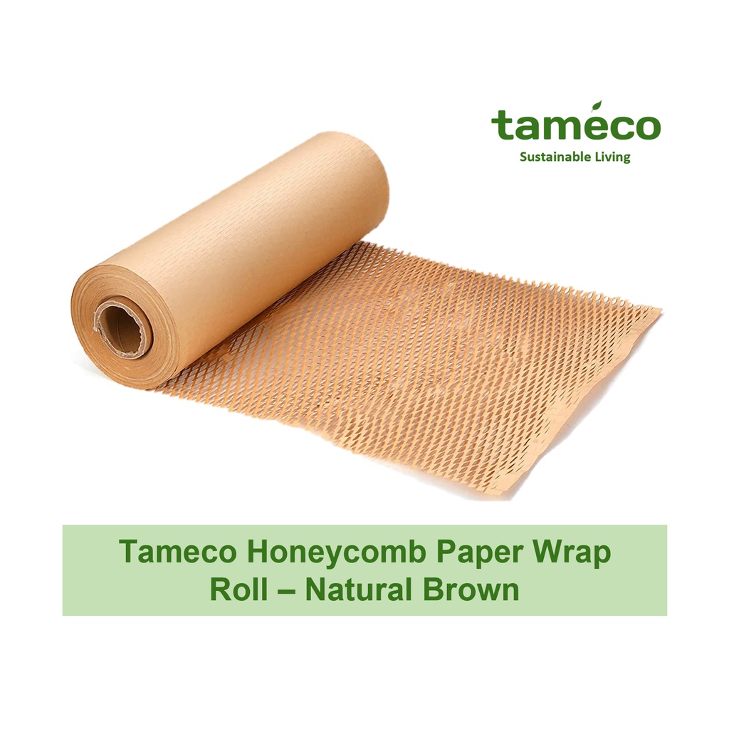 

tAe [ROLL 50M & 100M] Tameco Honeycomb Paper Wrap - Natural Brown - Eco Friendly