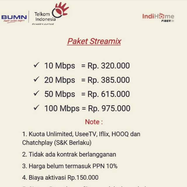 Paket Streamix 2p ( Internet & Tv )
