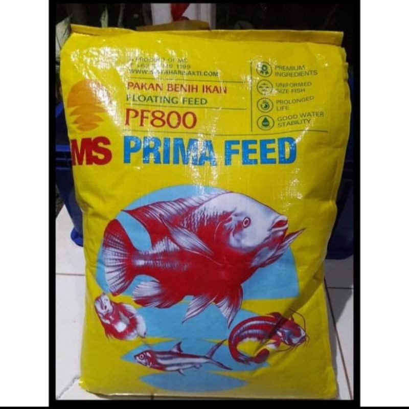 PRIMA FEED PF 800 PAKAN BENIH IKAN LELE GURAME NILA MUJAER GABUS MAS REPACK 500GR