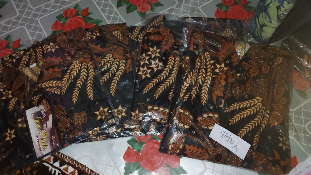 Batik Anak / Hem Anak Pendek Laki Laki Motif Ulir 1-6 Tahunnn