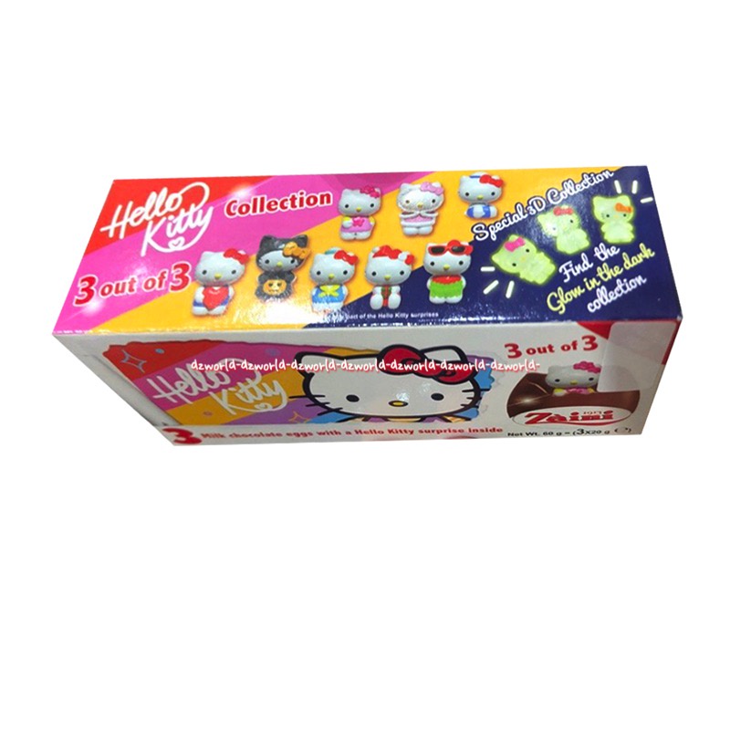 Zaini Hello Kitty Coklat Telor Egg Chocolate berisi 3 coklat telor Helo Kity Kitty Kiti Zainy HK Eggs