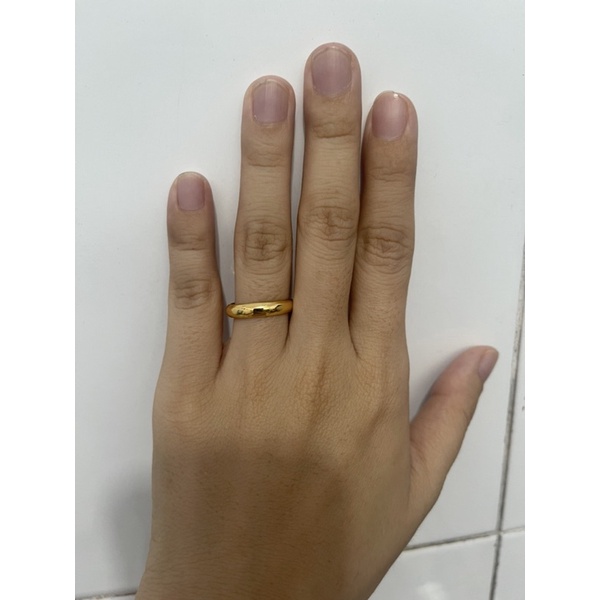 cincin polos cincin kawin belah rotan cincin tunangan emas asli kadar 875 setengah gram