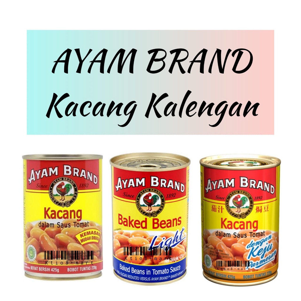 

Ayam Brand - Baked Beans Sauce Tomato/ Cheese/ Light/ Kacang Kaleng/ Import