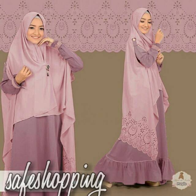 9728 BAJU MUSLIM MAXMARA UNGU / HIJAB / MAXI / DRESS