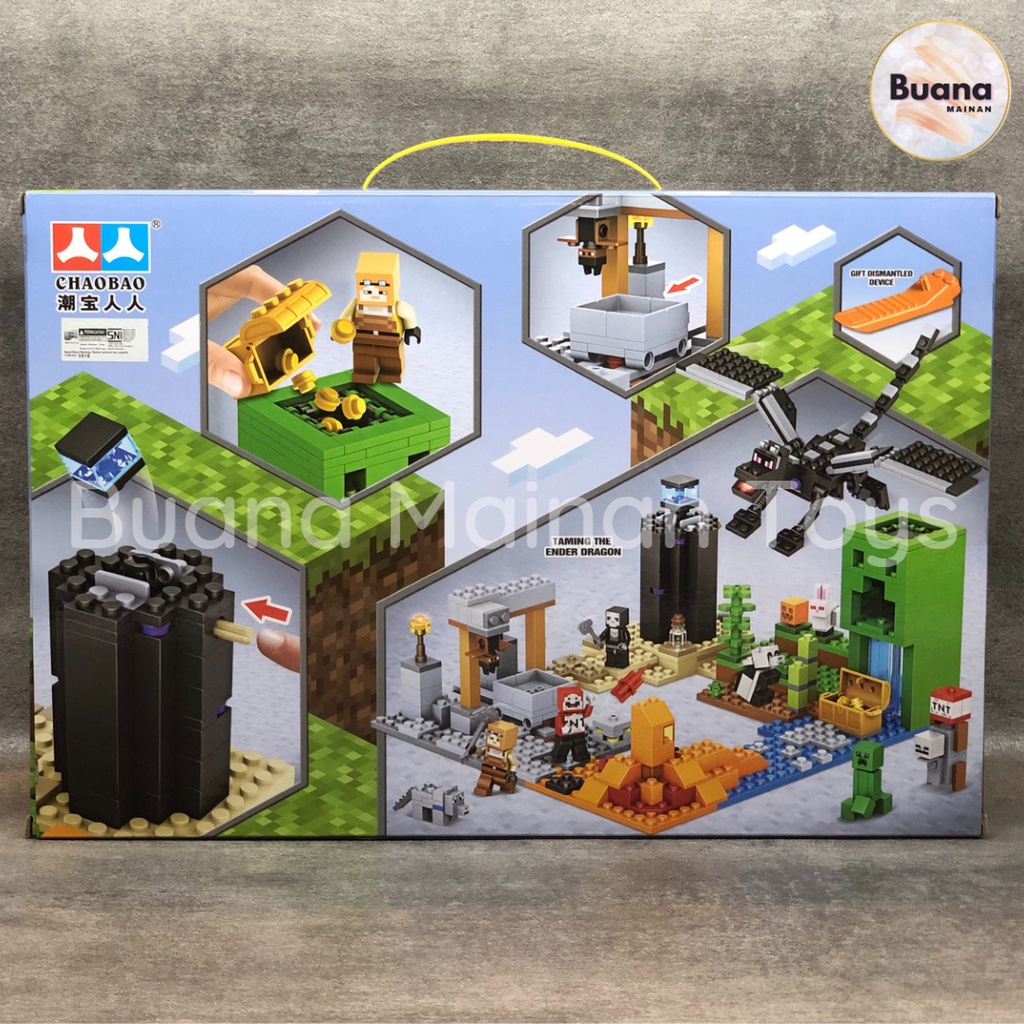 BRICKS CHAOBAO MY WORLD BLACK DRAGON 7131 MAINAN EDUKASI ANAK BRICK MINECRAFT BALOK KREASI KREATIF