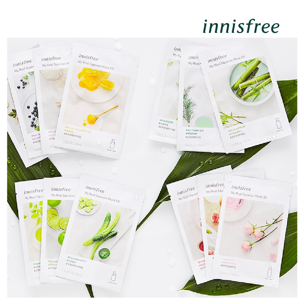 INNISFREE MY REAL SQUEEZE Sheet Mask Ori korea