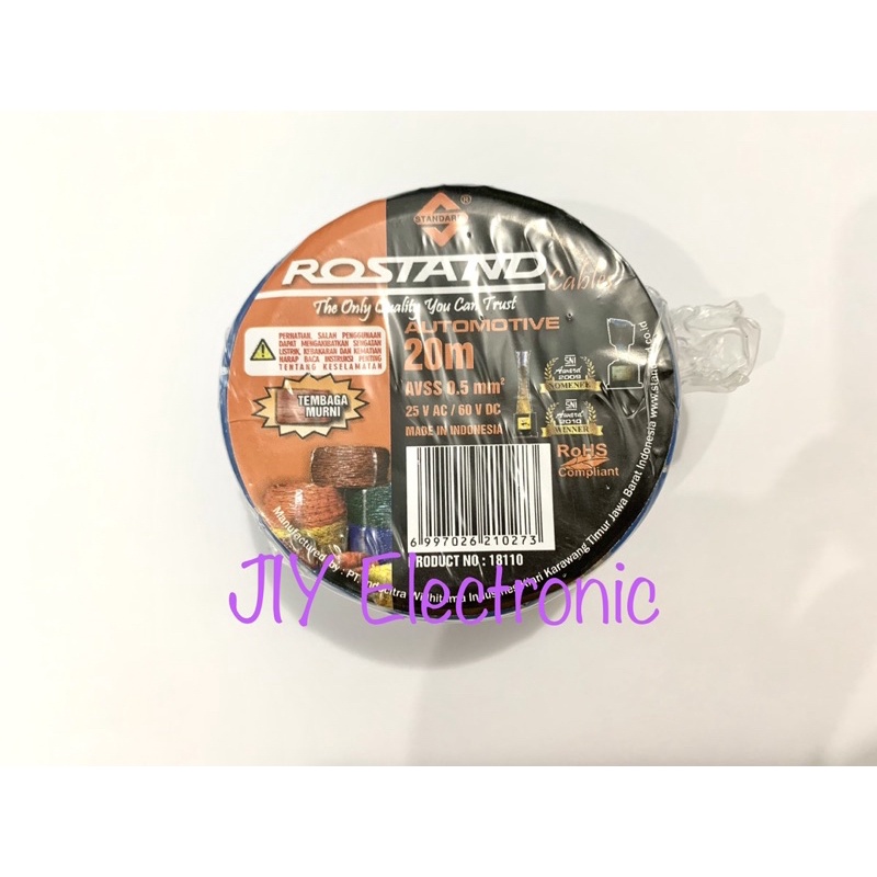 Kabel Body/ Kabel Bintik/ Kabel Serabut Automotive 20meter AVSS 0.5mm Rostand Tembaga Murni