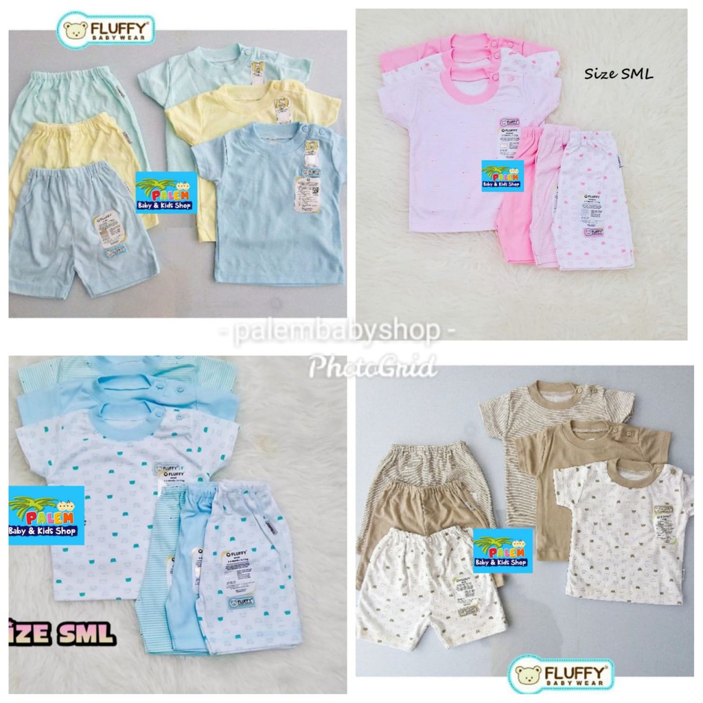 fluffy setelan oblong pendek &amp; celana pendek s m l