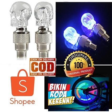 TUTUP PENTIL LED LAMPU  BENTUK TENGKORAK