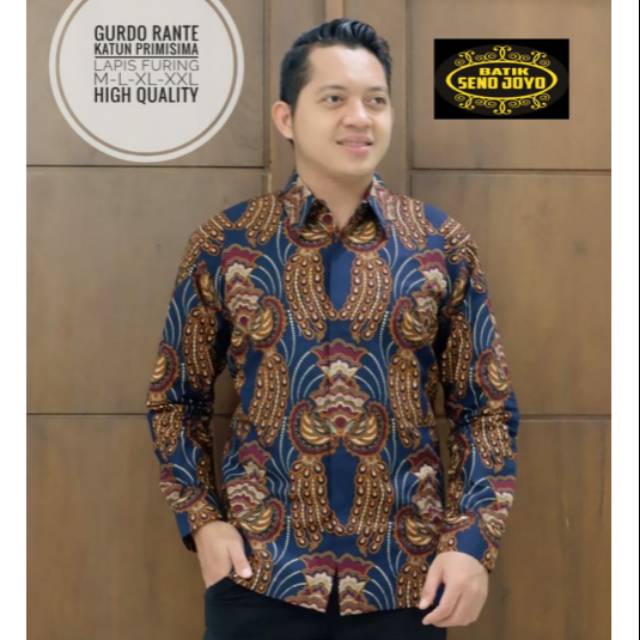 Kemeja Batik Lengan Panjang BATIK GURDO RANTE Batik Lapis Furing Batik Model Terbaru