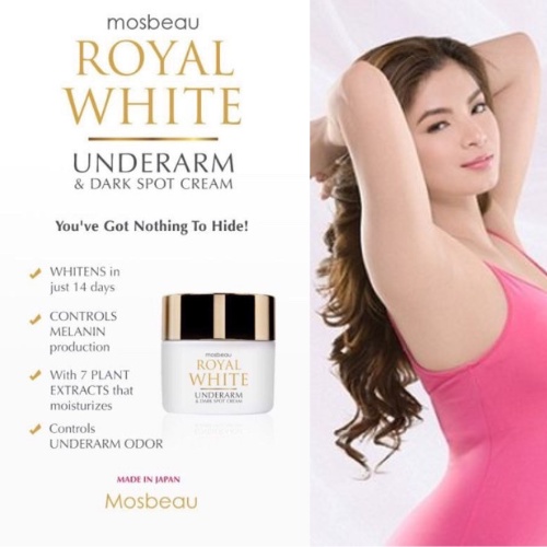 Mosbeau Royal White Underarm &amp; Dark Spot Cream - Pemutih Ketiak &amp; Lipatan - 50g