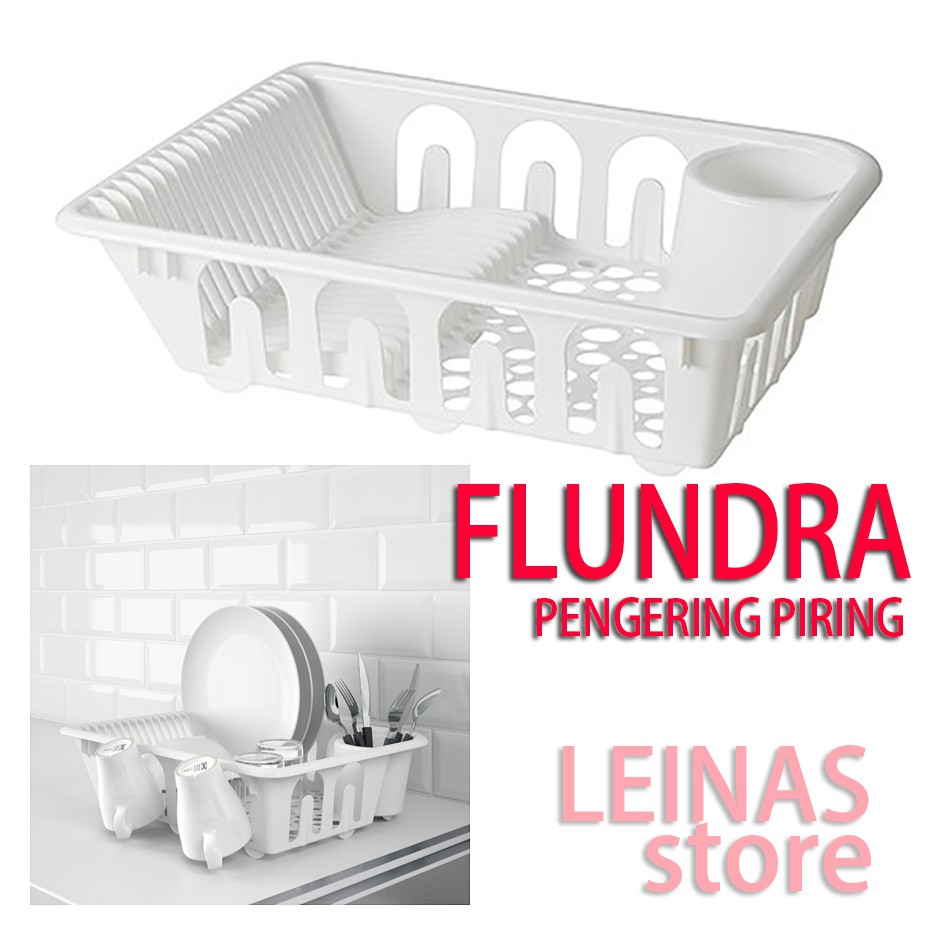 Pengering piring / RAK Pengering PIRING tempat piring Plastik Putih IKFLUDRA