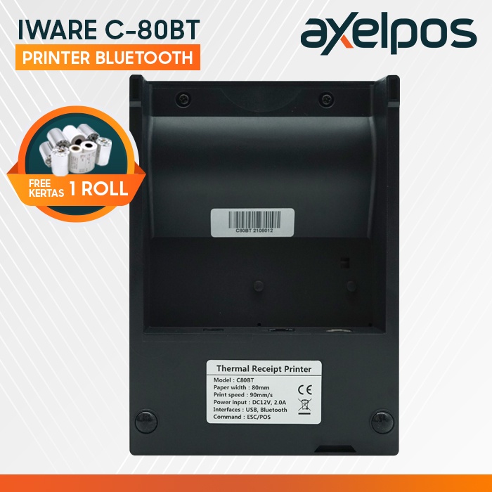 PRINTER BLUETOOTH KASIR THERMAL 80MM IWARE C80BT