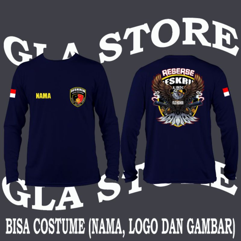 KAOS RESERSE TANGAN PANJANG | BAJU RESKRIM | BAJU POLISI  RESKRIM | ATRIBUT POLISI