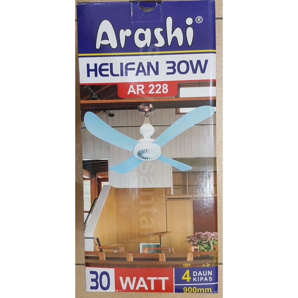 Kipas Angin Baling Baling Arashi Gantung Plastik Ukuran Besar 35 Watt