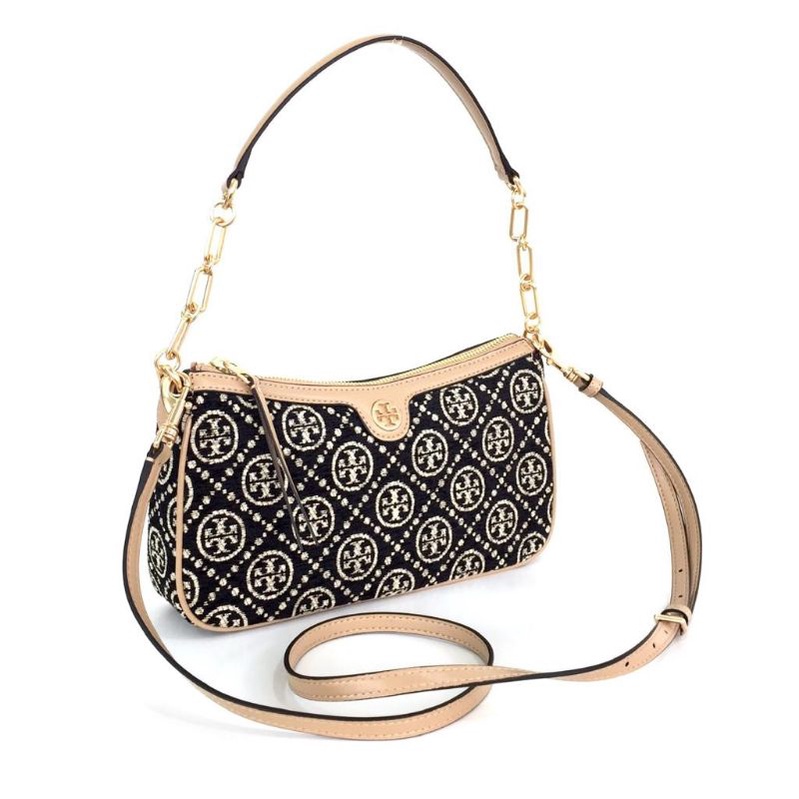 Tory Burch T Monogram Chenille Studio Bag