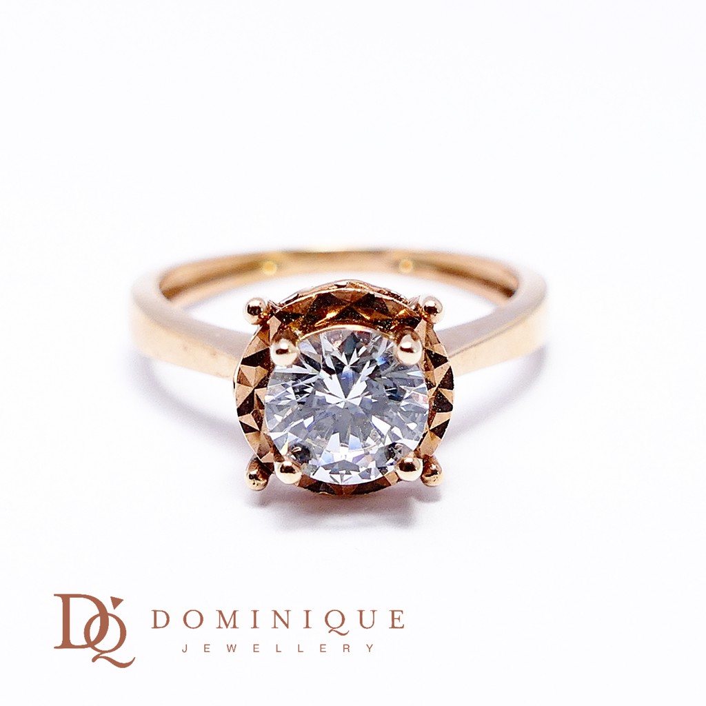 

Dominique Jewellery- Cincin Solitaire 75% SNI DQC 2386