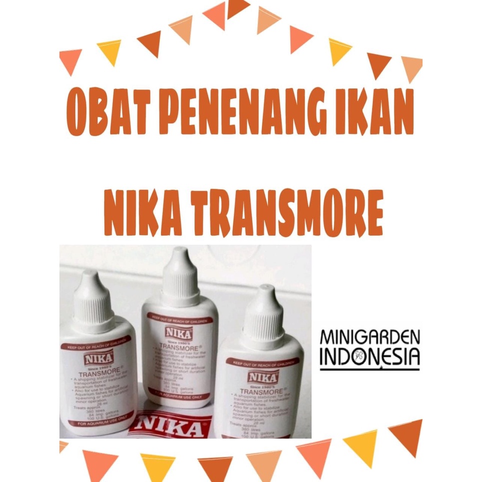 NIKA TRANSMORE 28ML OBAT PENENANG IKAN HIAS KARANTINA ANTI STRESS